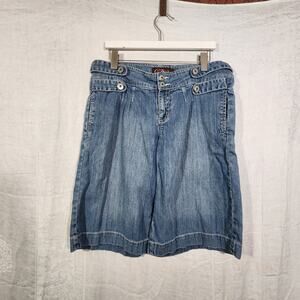 C PINK sz 16 denim jean jorts culotts bermuda shorts vintage Y2K